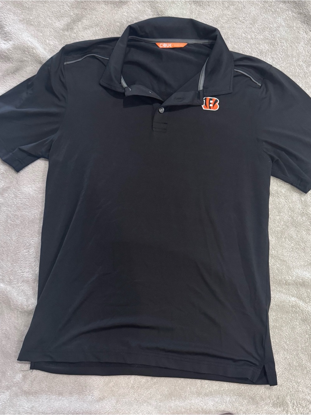 Men’s Black Cincinnati Bengals Cutter and Buck Embroidered Polo